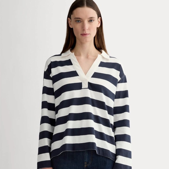 Everlane Tops - Everlane The Mariner Rugby Top – Navy/White Stripes – NWT – Size S